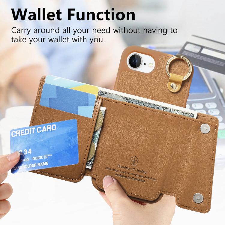 For iPhone 17e / 16e Dream Wallet D Buckle Leather Back Cover Phone Case