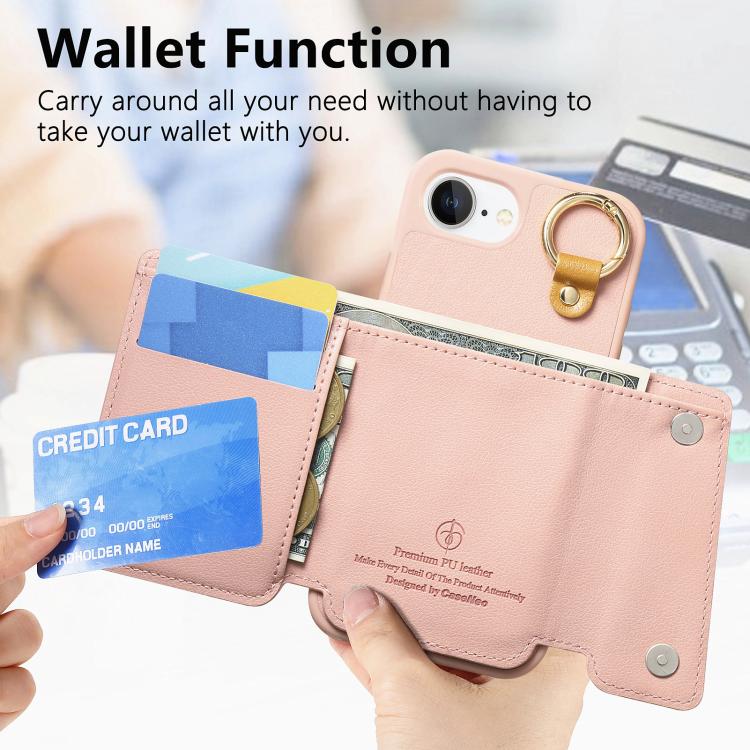 For iPhone 17e / 16e Dream Wallet D Buckle Leather Back Cover Phone Case