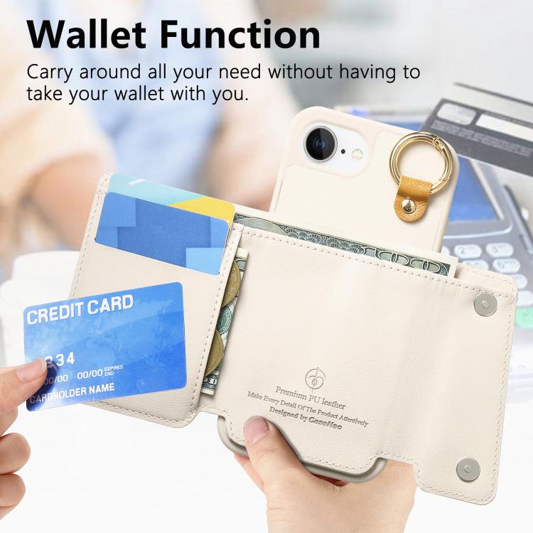 For iPhone 17e / 16e Dream Wallet D Buckle Leather Back Cover Phone Case