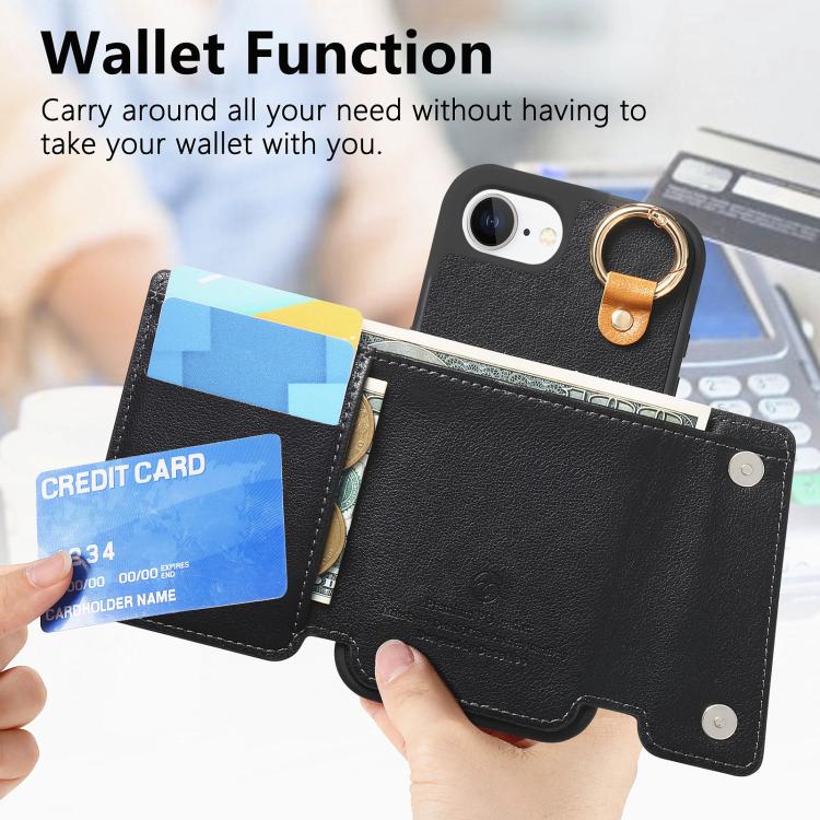 For iPhone 17e / 16e Dream Wallet D Buckle Leather Back Cover Phone Case