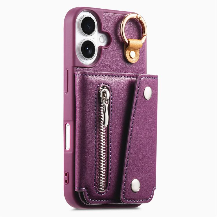 For iPhone 16 Dream Wallet D Buckle Leather Back Cover Phone Case
