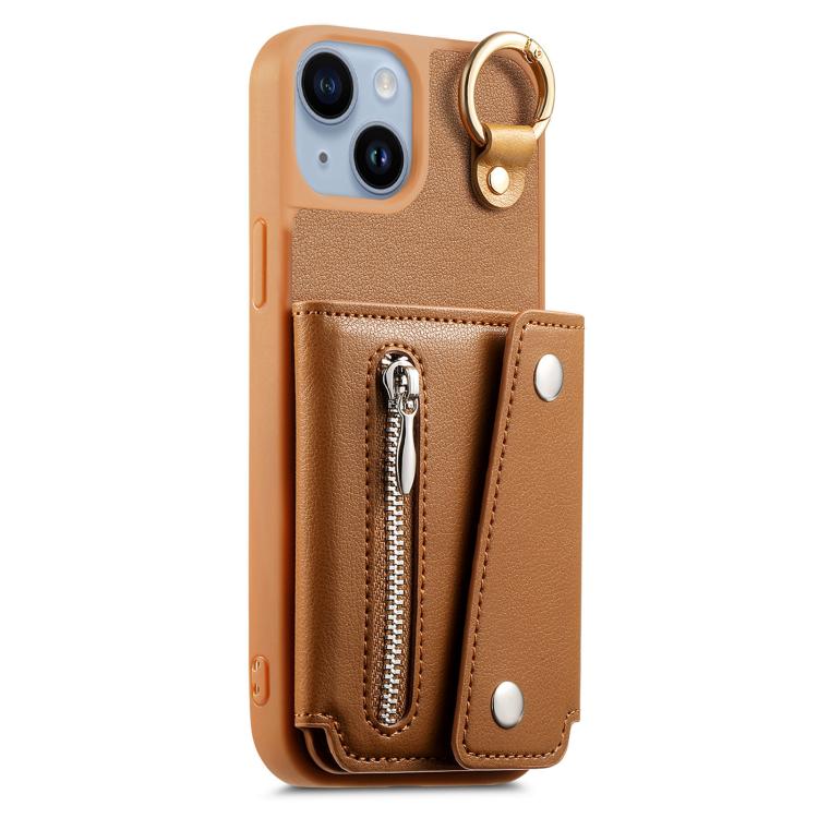 For iPhone 15 Dream Wallet D Buckle Leather Back Cover Phone Case
