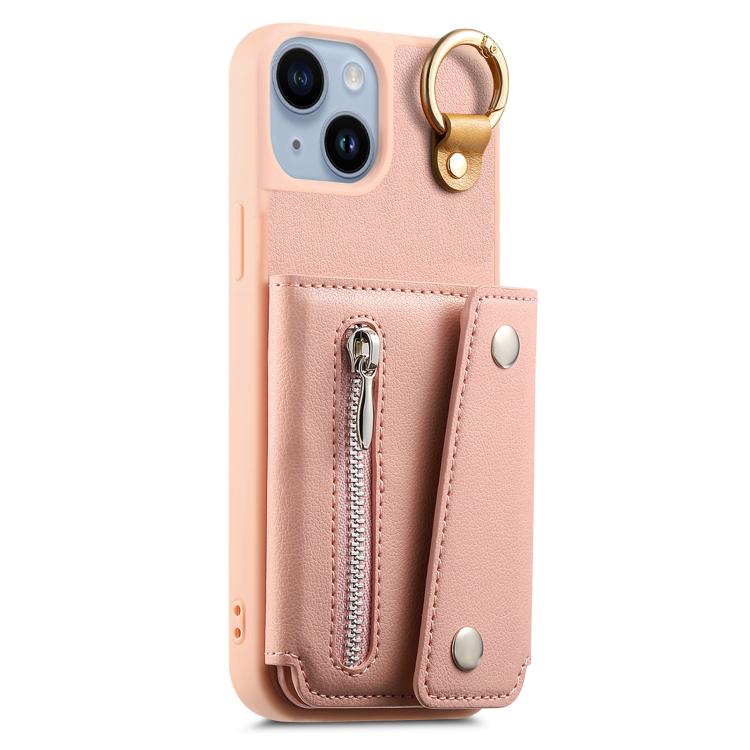 For iPhone 15 Dream Wallet D Buckle Leather Back Cover Phone Case