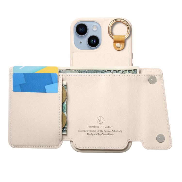 For iPhone 15 Dream Wallet D Buckle Leather Back Cover Phone Case