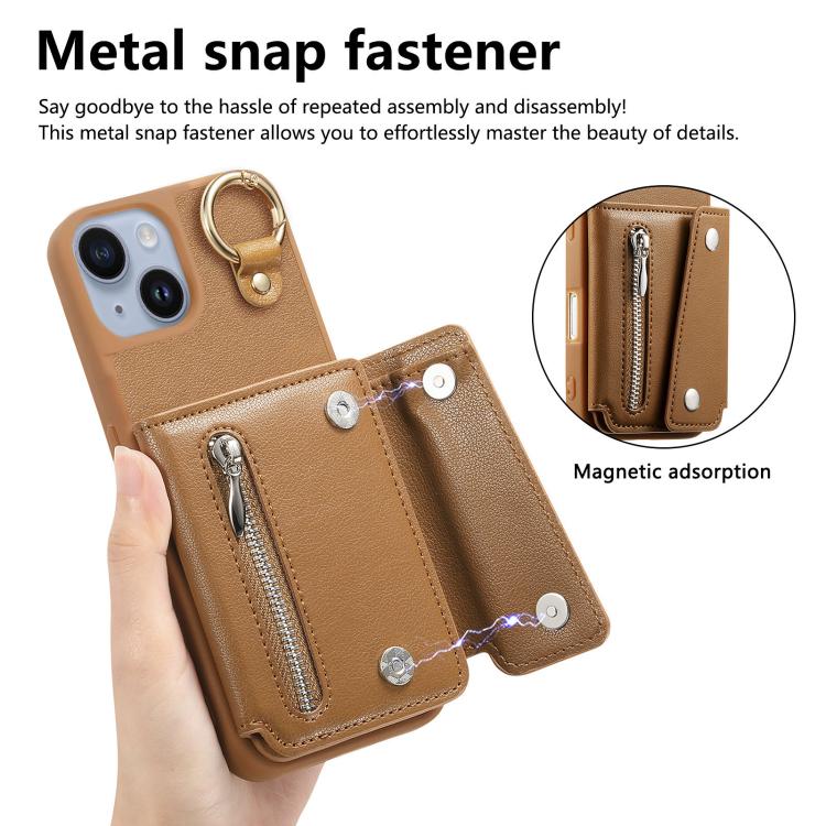 For iPhone 15 Plus Dream Wallet D Buckle Leather Back Cover Phone Case