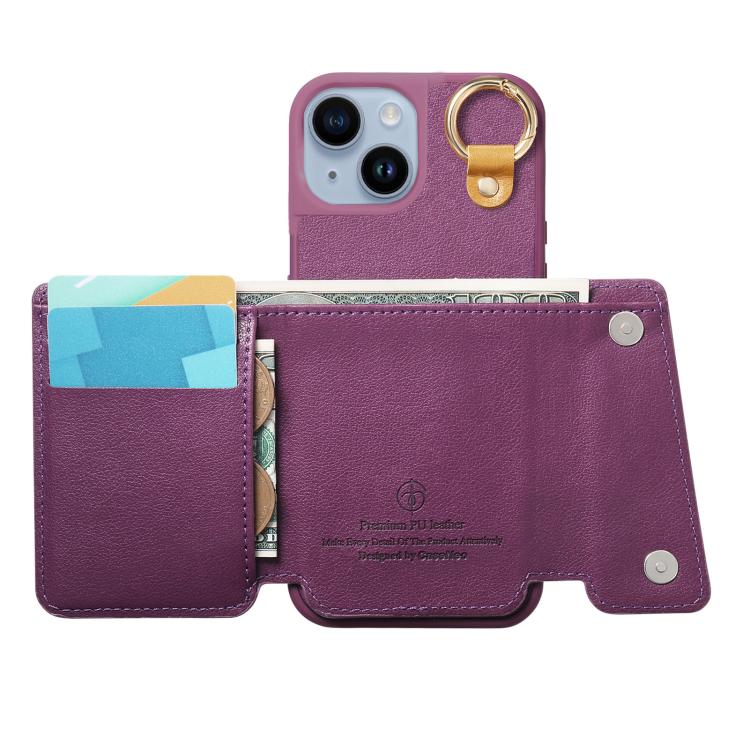 For iPhone 15 Plus Dream Wallet D Buckle Leather Back Cover Phone Case