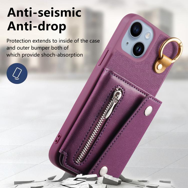 For iPhone 15 Plus Dream Wallet D Buckle Leather Back Cover Phone Case