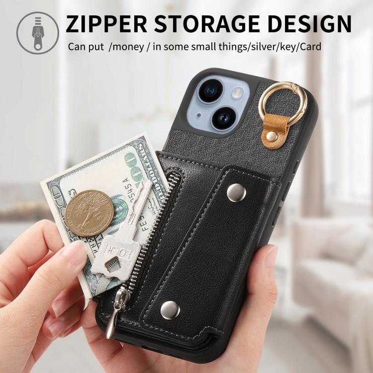 For iPhone 15 Plus Dream Wallet D Buckle Leather Back Cover Phone Case