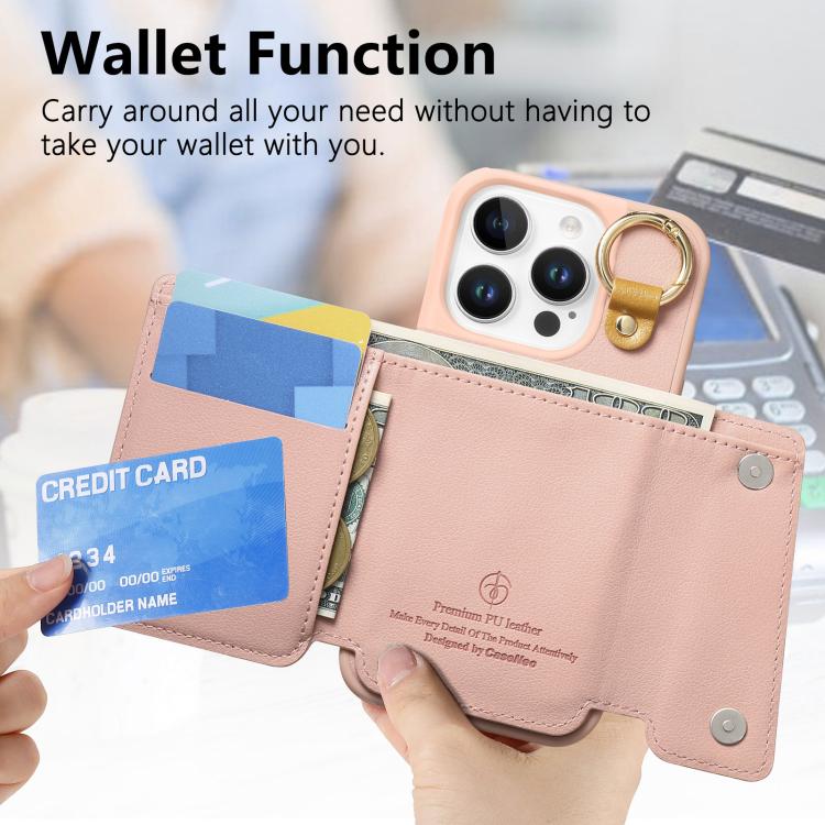 For iPhone 15 Pro Dream Wallet D Buckle Leather Back Cover Phone Case