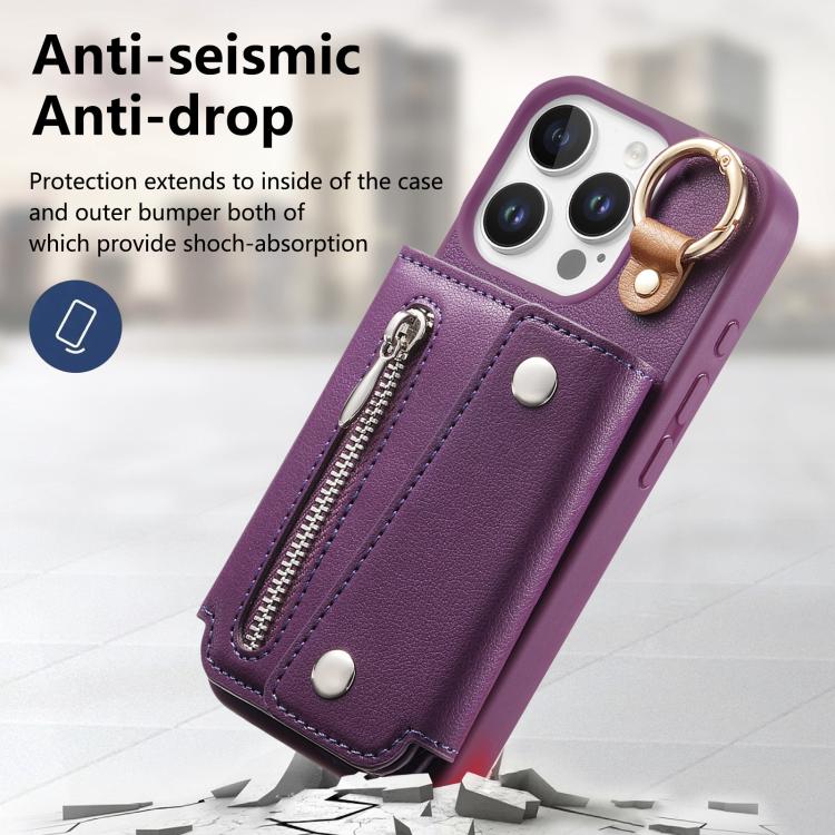 For iPhone 15 Pro Max Dream Wallet D Buckle Leather Back Cover Phone Case