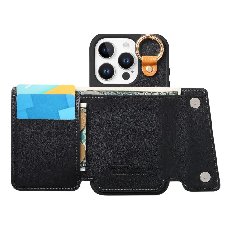 For iPhone 14 Dream Wallet D Buckle Leather Back Cover Phone Case