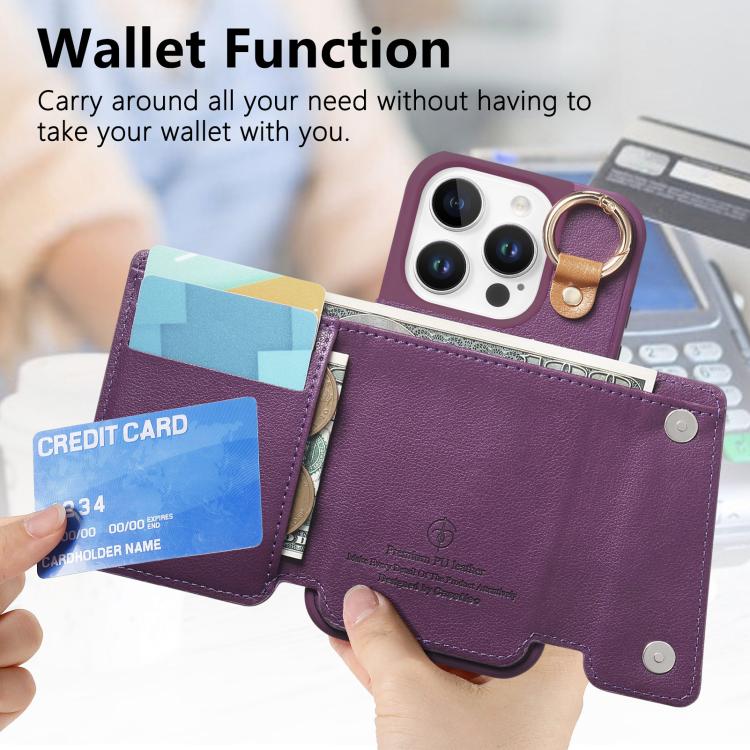 For iPhone 14 Plus Dream Wallet D Buckle Leather Back Cover Phone Case