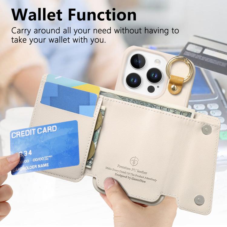 For iPhone 14 Pro Dream Wallet D Buckle Leather Back Cover Phone Case