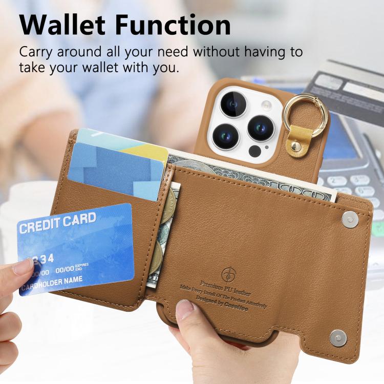 For iPhone 14 Pro Max Dream Wallet D Buckle Leather Back Cover Phone Case