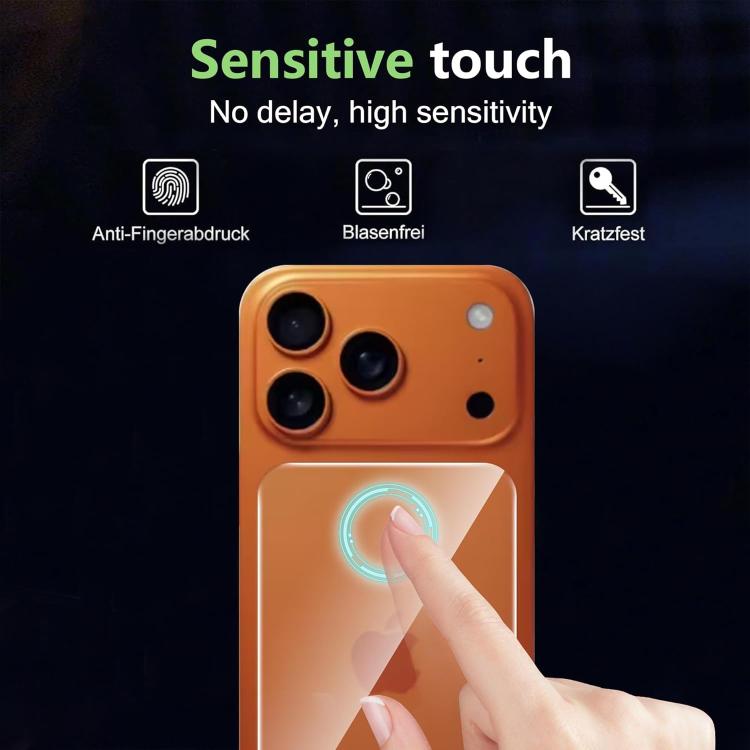 For iPhone 17 Pro Kalebol Tempered Glass Scratch-resistant HD Clear Back Protector Film