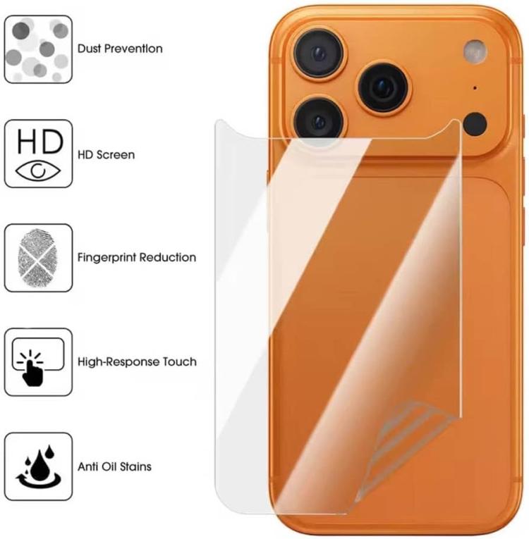 For iPhone 17 Pro Max Kalebol Scratch-resistant HD Clear Hydrogel Back Protector Film