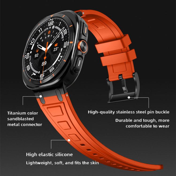 For Samsung Galaxy Watch Ultra / Ultra 2025 Triple-Layer Armour Silicone Watch Band