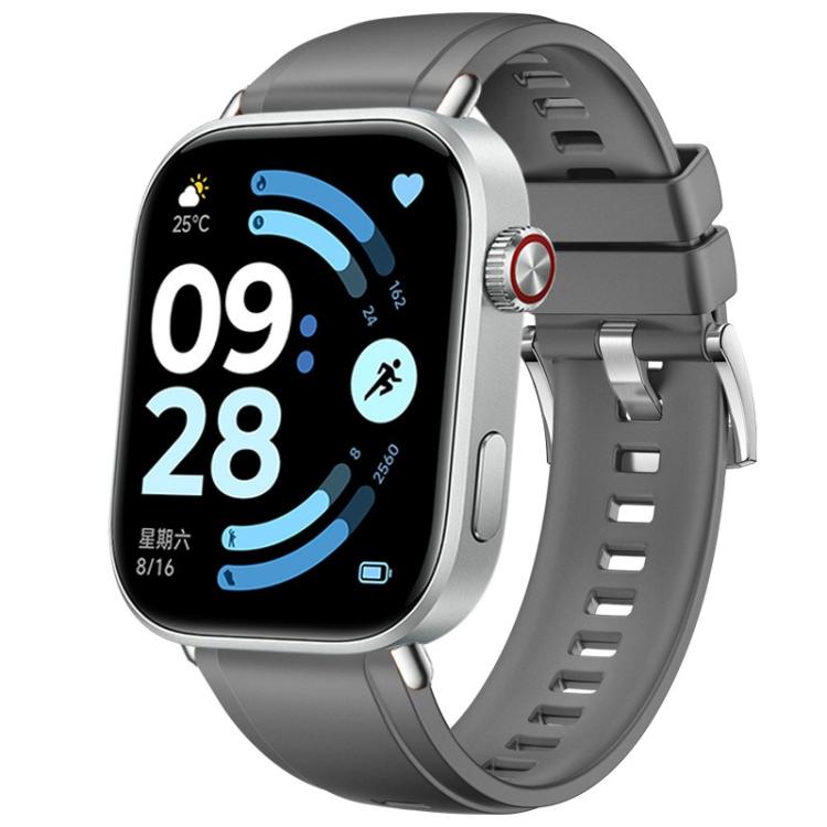 For Xiaomi Band  10 Pro / Redmi Watch 6 / 5 Press Button Silver Buckle Solid Color Silicone Watch Band