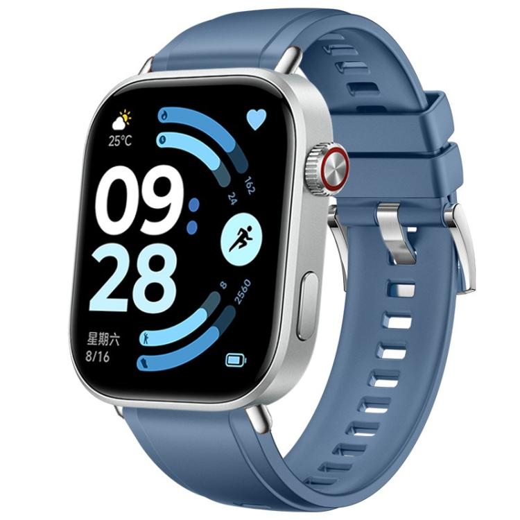 For Xiaomi Band  10 Pro / Redmi Watch 6 / 5 Press Button Silver Buckle Solid Color Silicone Watch Band