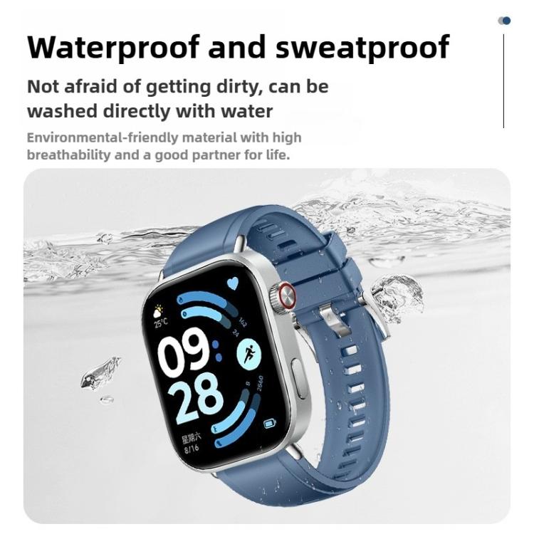 For Xiaomi Band  10 Pro / Redmi Watch 6 / 5 Press Button Silver Buckle Solid Color Silicone Watch Band