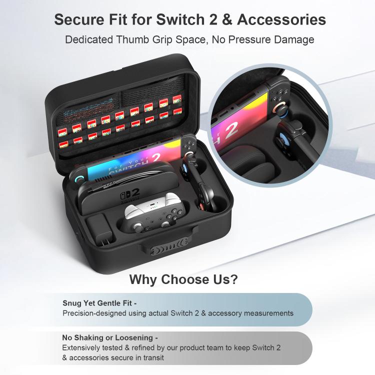 For Nintendo Switch 2 Game Controllers Multi-Functional Handheld Hard-Shell Crossbody Bag