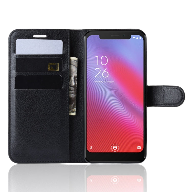 Litchi Texture Horizontal Flip Leather Case for Vodafone Smart N10 / VFD 630, with Wallet & Holder & Card Slots