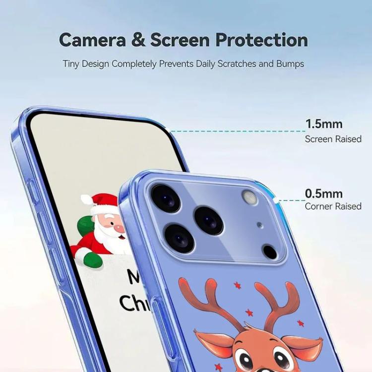 For iPhone 17 Pro Christmas-themed Printed TPU Phone Case