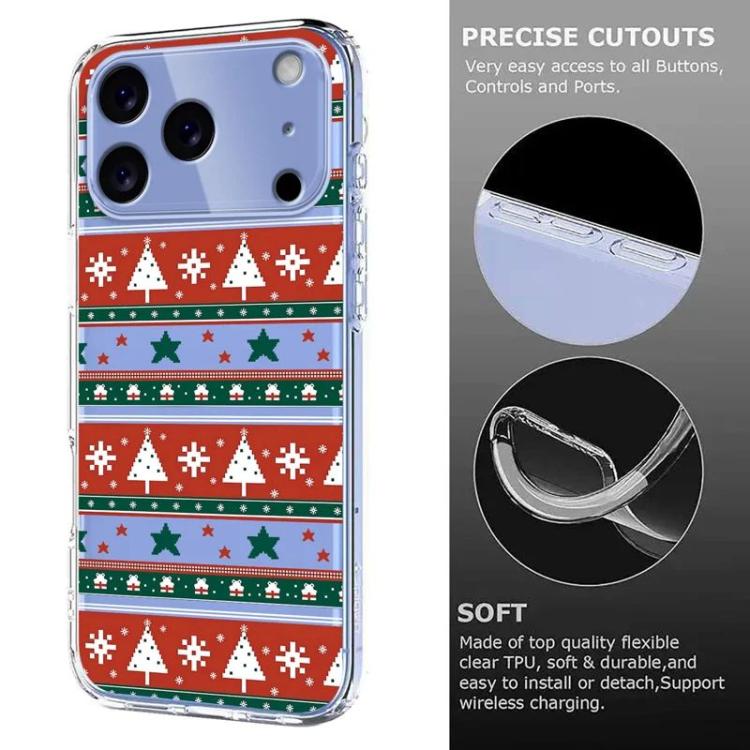 For iPhone 17 Pro Christmas-themed Printed TPU Phone Case