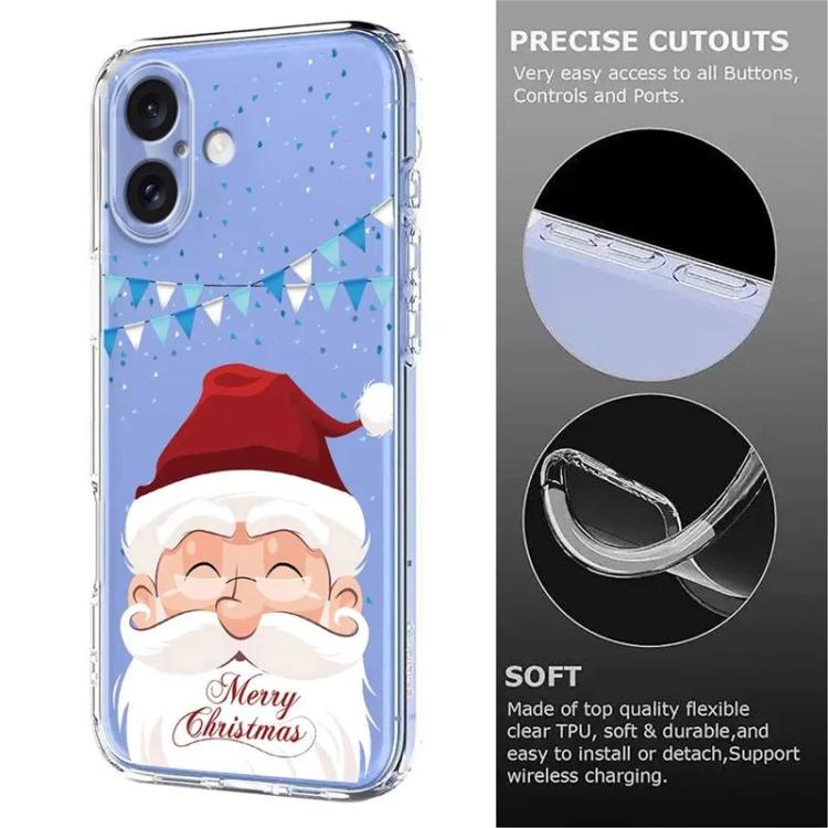 For iPhone 17 Christmas-themed Printed TPU Phone Case