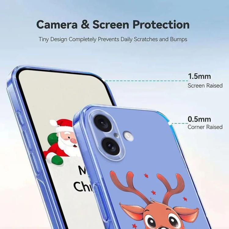 For iPhone 17 Christmas-themed Printed TPU Phone Case