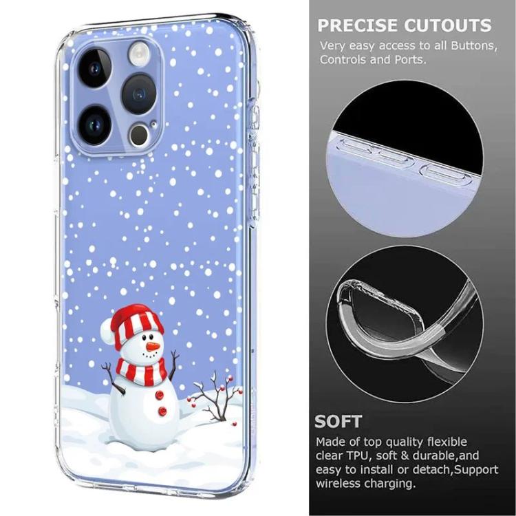 For iPhone 16 Pro Max Christmas-themed Printed TPU Phone Case