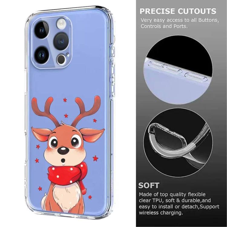 For iPhone 16 Pro Christmas-themed Printed TPU Phone Case