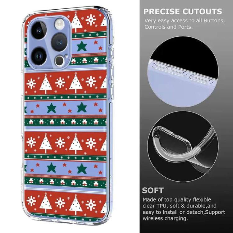 For iPhone 16 Pro Christmas-themed Printed TPU Phone Case