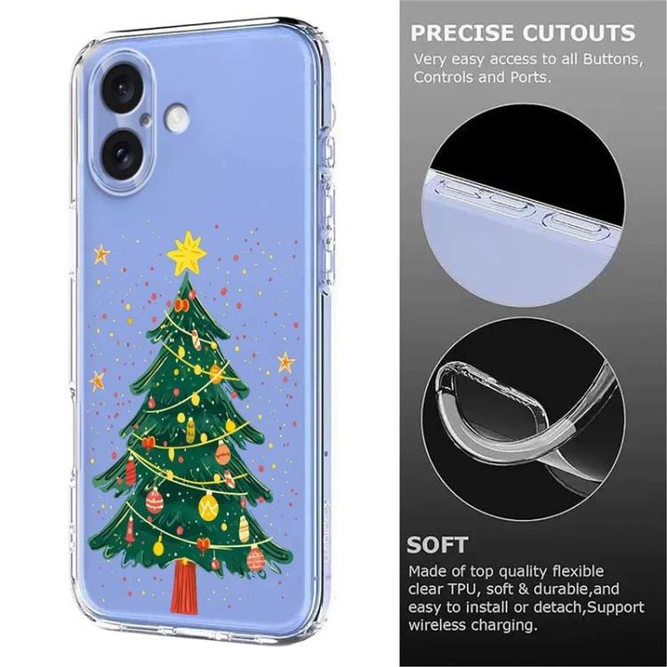 For iPhone 16 Christmas-themed Printed TPU Phone Case