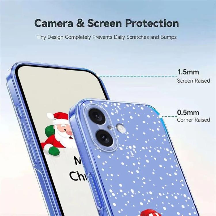 For iPhone 16 Christmas-themed Printed TPU Phone Case