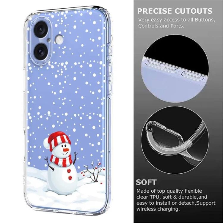 For iPhone 16 Christmas-themed Printed TPU Phone Case