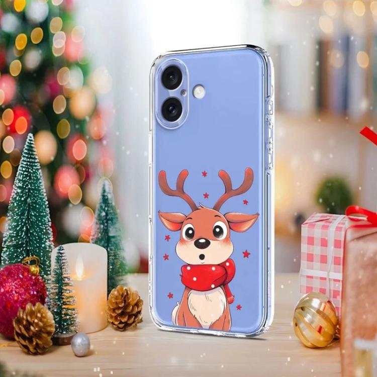 For iPhone 16 Christmas-themed Printed TPU Phone Case