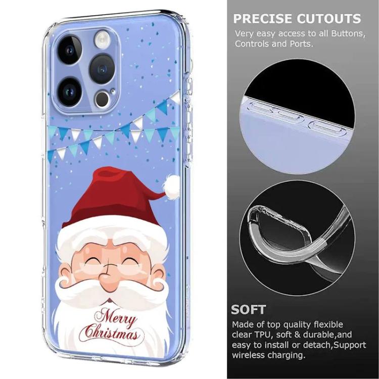 For iPhone 15 Pro Christmas-themed Printed TPU Phone Case