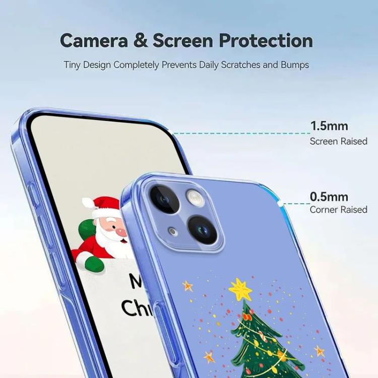 For iPhone 15 Christmas-themed Printed TPU Phone Case