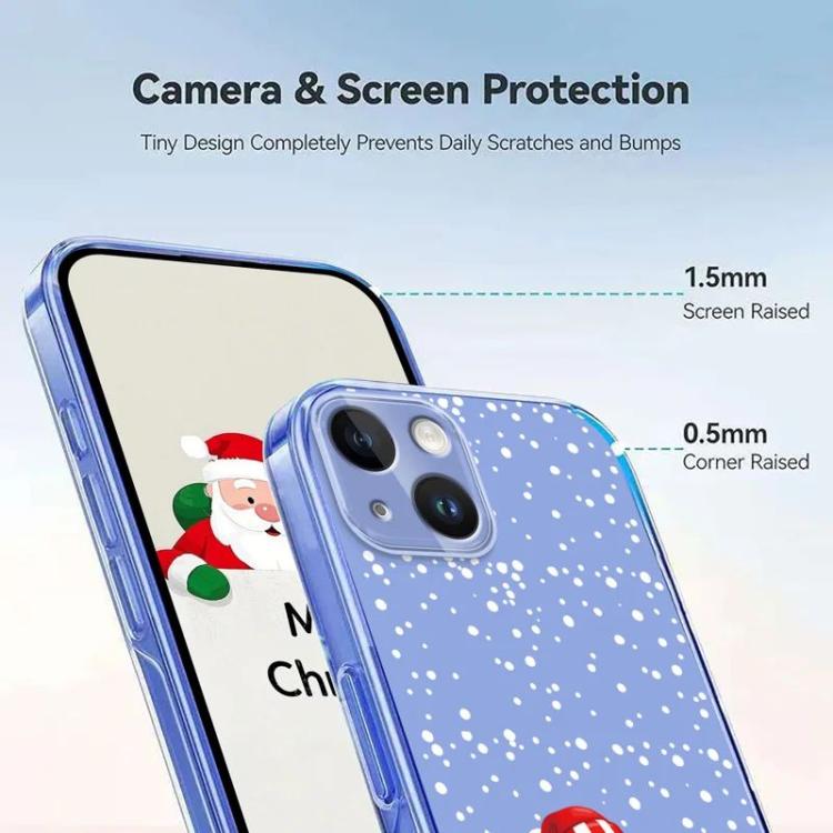 For iPhone 15 Christmas-themed Printed TPU Phone Case