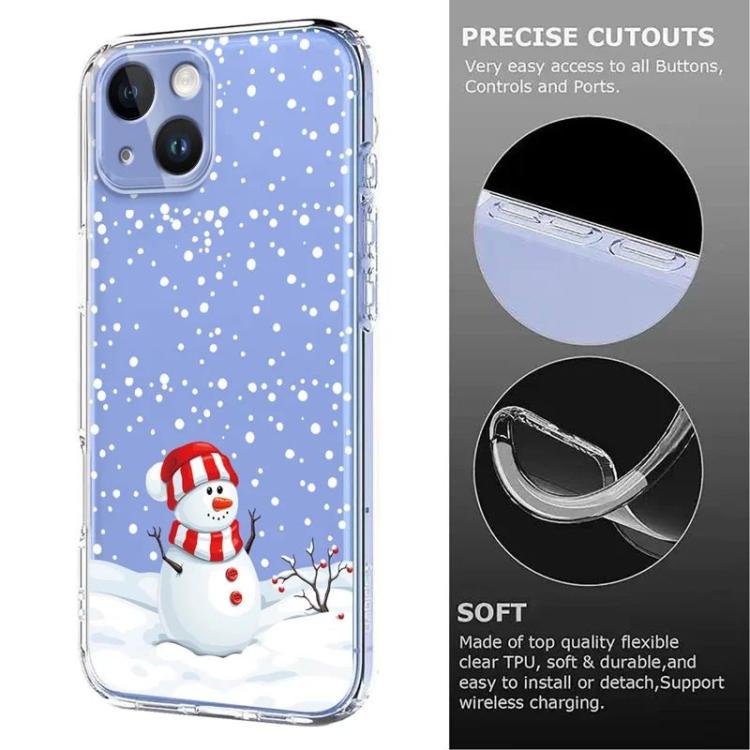 For iPhone 15 Christmas-themed Printed TPU Phone Case