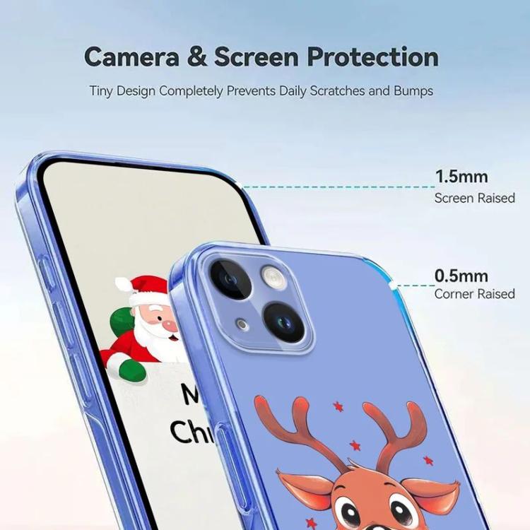 For iPhone 15 Christmas-themed Printed TPU Phone Case