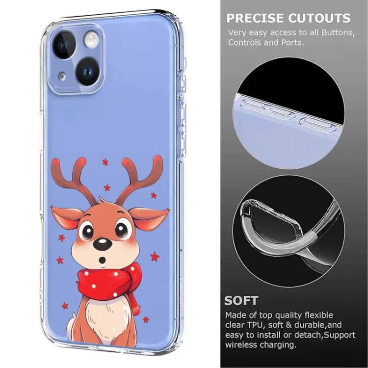 For iPhone 15 Christmas-themed Printed TPU Phone Case