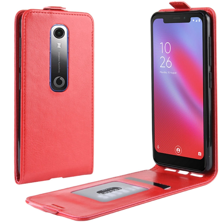 Crazy Horse Vertical Flip Leather Protective Case for Vodafone Smart N10 / VFD 630
