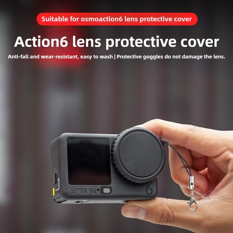 For DJI Osmo Action 6 Dustproof Drop-proof Soft Silicone Lens Cap Cover