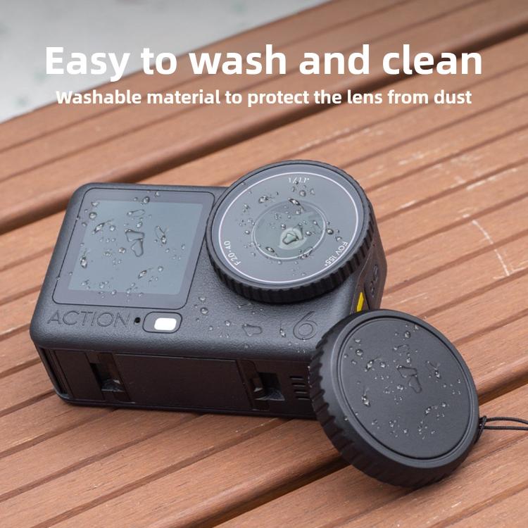 For DJI Osmo Action 6 Dustproof Drop-proof Soft Silicone Lens Cap Cover