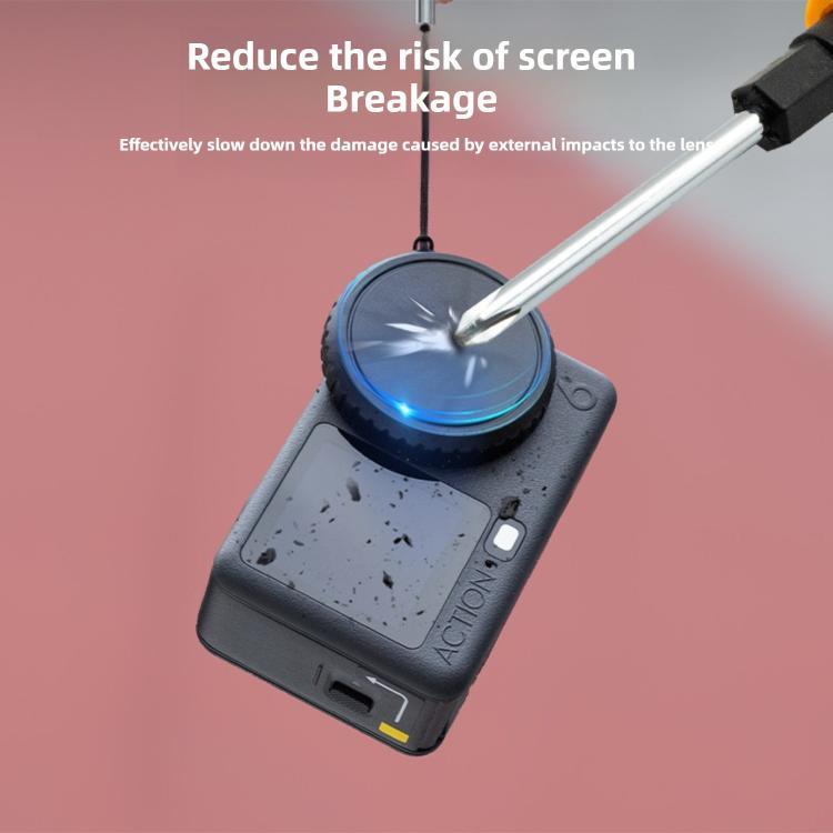For DJI Osmo Action 6 Dustproof Drop-proof Soft Silicone Lens Cap Cover