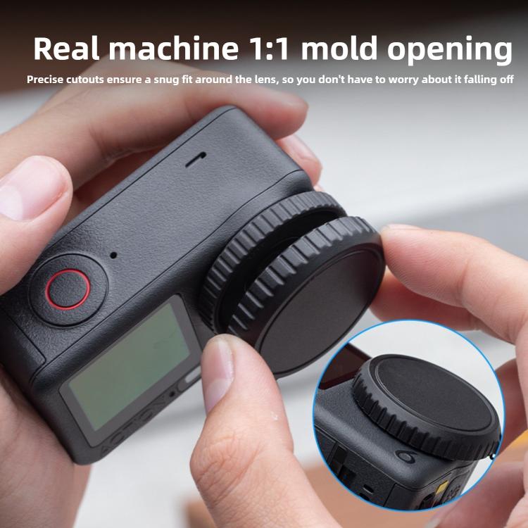 For DJI Osmo Action 6 Dustproof Drop-proof Soft Silicone Lens Cap Cover