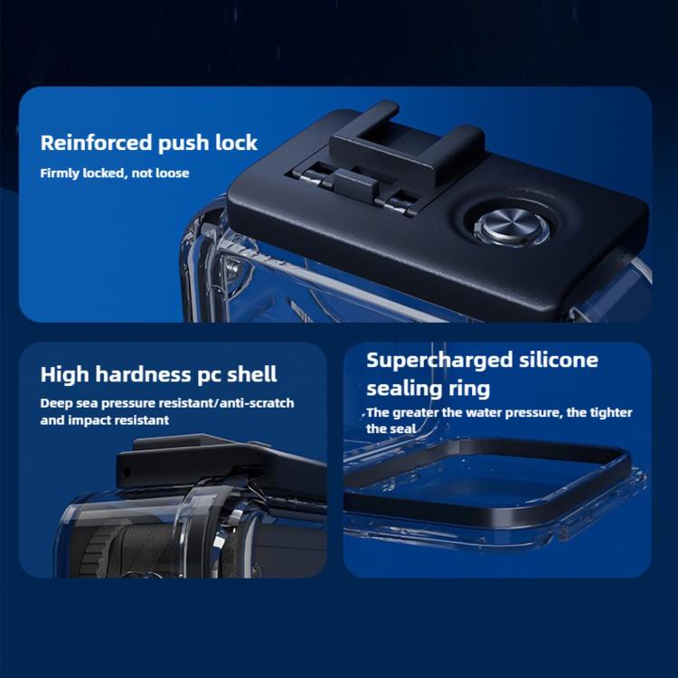 For DJI Action 6 70-meter Underwater Waterproof Housing Diving Cover