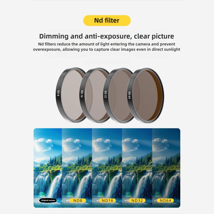 For DJI Osmo Action 6 Lens Protector ND16 Filter